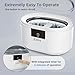 ZKH Ultrasonic Jewelry Cleaner, 48kHz High Frequency Sonic Jewelry Cleaner Machine with 500ml Capacity for Jewelry, Eyeglasses, Watch Straps, Earrings, Ring, Necklaces, Razors, Dentures