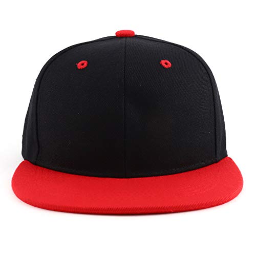 Image of Trendy Apparel Shop Infant to Youth Plain Structured Flatbill Snapback Cap