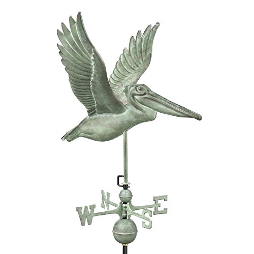 Gooddirections1909v1pelicanweathervaneblueverdecopper Urban Country Home Decor Good directions 1909v1 pelican weathervane blue verde copper urban country home decor