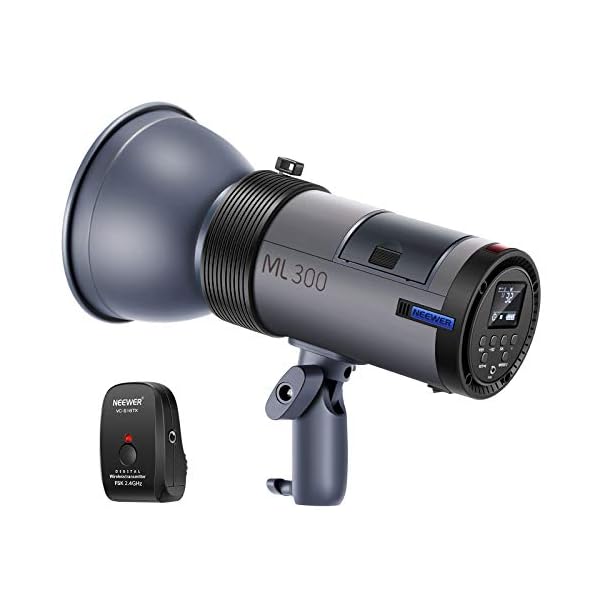 NEEWER ML300 300W im Freien Studio Blitzgerät Li-Ionen Akku Betriebene Monolicht mit 2,4G Funkauslöser, 1000…