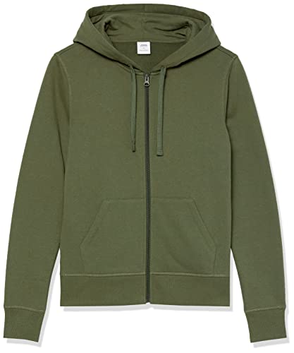 Amazon Essentials Women's Fleece Full-Zip Hoodie (Available in Plus Size), Dark Olive, Medium