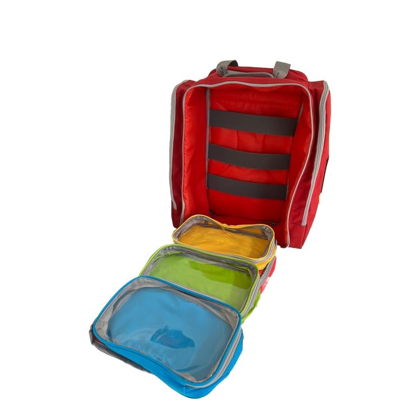 Zaino di pronto soccorso certificato - adatto al primo soccorso - zaino per paramedico e infermiere domiciliare - zaino medico sportivo - zaino waterproof