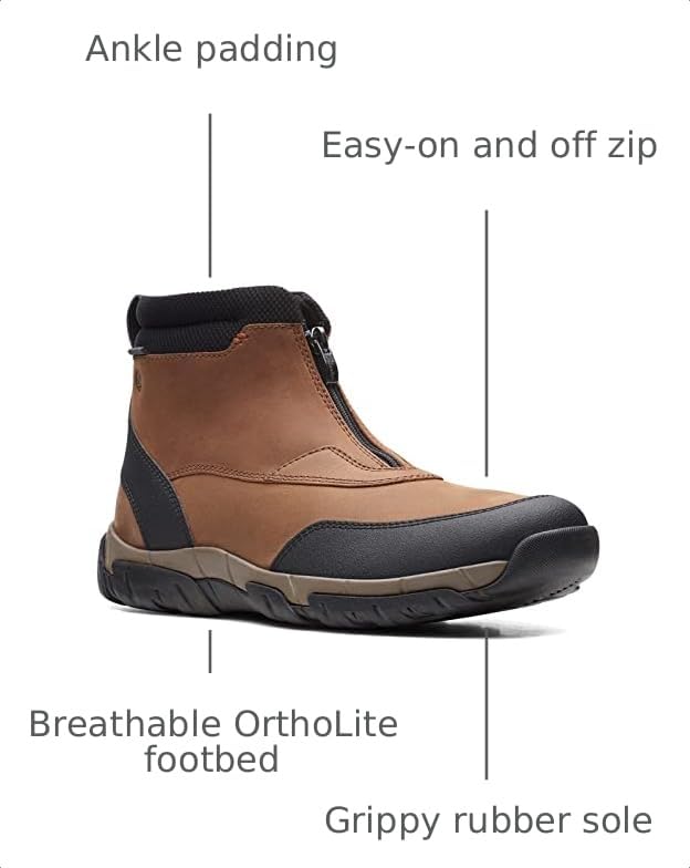 Image of Clarks mens Grove Zip IiAnkle Boot | Walking Boots