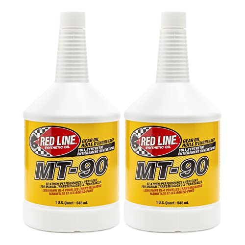 Recall 3 Red Line 50304 MT-90 75W-90 GL-4 Manual Transmission and Transaxle Lubricant (MTL) - 1 Quart (2 Pack)