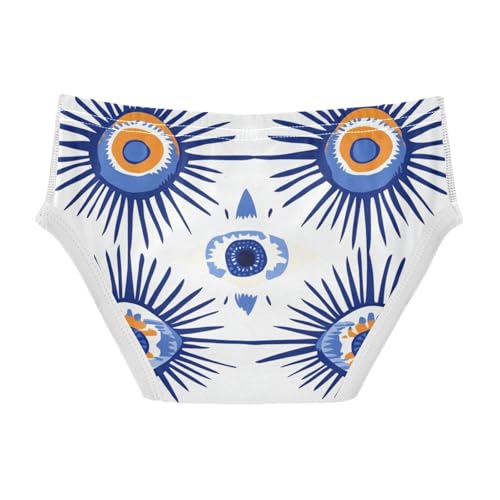 KLL abstract Evil Eye White Baby Boys Pure Cotton Underwear Briefs Breathable Undies2