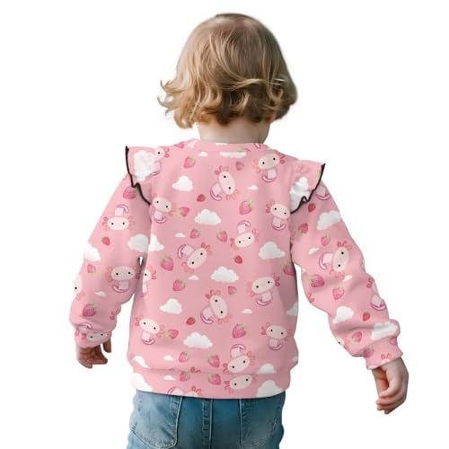 Kids Crewneck Pullover Long Sleeve Ruffle Casual Pullover Top T-Shirt Toddler Girl School Outdoor Sports Sweatshirt2