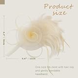 DRESHOW Fascinator Hat Mesh Flower Feather Fascinators z Klipsem i Opaską na Głowę Koktajlowe Nakrycie Głowy na Podwieczorek dla Dziewcząt i Kobiet