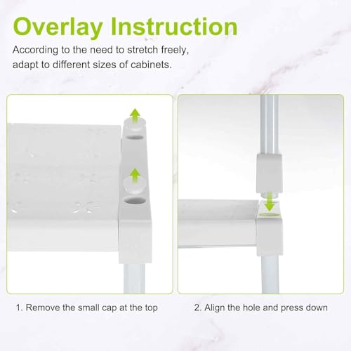 Image of Clefairy Expandable Closet Shelf Divider Heavy Duty Cupboard Storage Organiser Rack Wardrobe Tension Shelf Separator for Kitchen Bathroom Bedroom