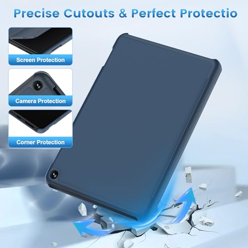 Coque Fire HD 8 Plus bleu marine ultra fine à clapet rigide - 3