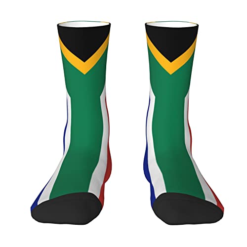 CUTEDWARF Flag Of South Africa Athletic Socks Adult Casual Mid Tube Sock Warm Cozy Cushion Sockings