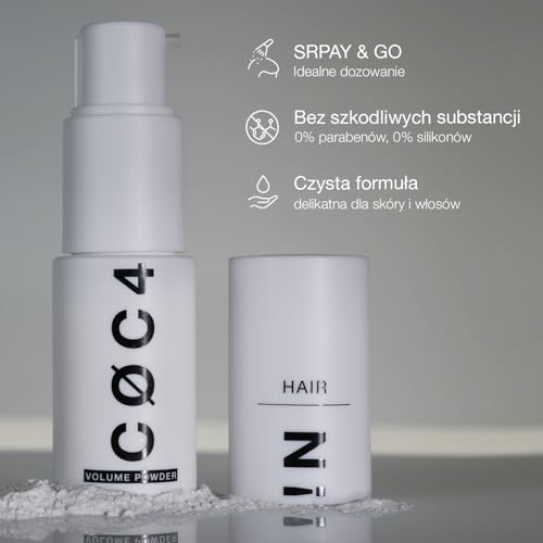 Puder do włosów o dużej objętości do delikatnych włosów | matowy puder do stylizacji dla natychmiastowej objętości i przyczepności | puder teksturowy | puder do włosów dla mężczyzn i kobiet