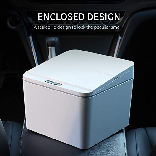 Sazoley 6L Touch-Free Trash Cans Smart Induction Trash Bin Automatic Garbage Can Infrared Motion Sensor With Lid For Car Kitchen Bathroom Office Bedroom #TOP5