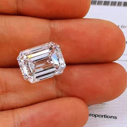 Moissanite émeraude D VVS1 pierre lâche avec certification GRA - 2