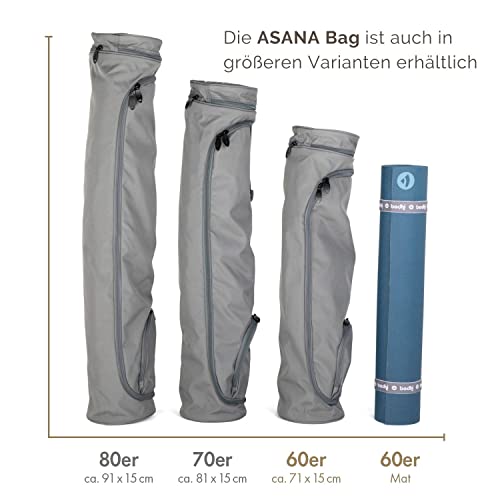 Bolsa porta tapete de yoga 100% impermeável, estampa OM, com bolsas externos (Azul, 60 cm)