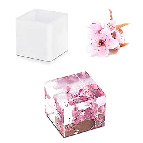 5 PCS Square Resin Moulds Silione, FineGood Epoxy Resin Casting Molds DIY Box Resin Mold Silicone Resin Kit Mold for Cup Candle Soap - Thumbnail 6