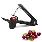 Cherry Pitter Tool, Cherry Pit Remover Tool, Cherry Picker, Fruit Core Remover Design for Make Delicious Cherries Dishes and Cocktail Cherries (Black)