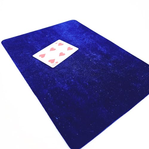 sumrica Blue Magic Mat 16.5 x 12.5 Inch - Velvet Magic Gathering Mat, Portable Playing Card Mat for Magicians and Enthusiasts