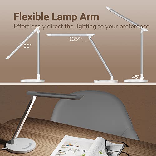 Soysout Led Desk Lamp, Eye-Caring Table Lamp With Usb Charging Port, 35 Lighting Modes, Touch/Memory Function, Dimmable Reading Lamp Task Lamp Desk Lamps For Home Office #TOP4