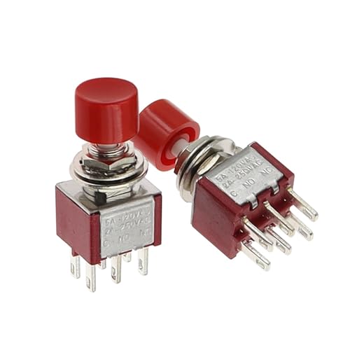 Interruptor de botón de retorno automático de 6mm momentáneo 3 pines ON-(ON) 5