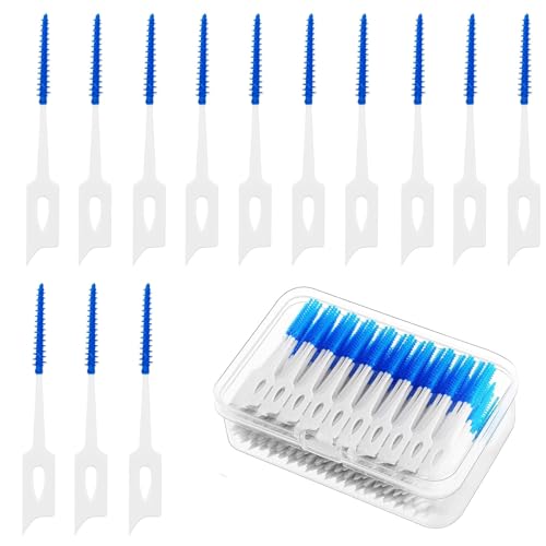 250 cepillos interdentales, palillos de hilo dental de silicona de doble uso, púas dentales, cepillos dentales interdentales, palillos de dientes portátiles, cepillo de espacio de dientes, hilo de