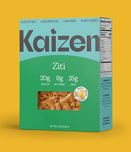 Kaizen Low Carb Pasta Ziti - Gluten-Free, High Protein, Keto Friendly, Plant Based, Made With High Fiber Lupin Flour - 8 Ounces (Pack Of 3) #TOP6