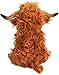 XNXA Highland Cow Stuffed Animal Plush Toy, Soft Fluffy Furry Cattle Doll for Kids, Cute Brown Farm Animal Pillow Gift, 10.5 Inches