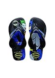 Havaianas Kids Max Heroes Sandal Flip Flops (Toddler/Little Kid), Black/Blue Stars, 25-26 BR(10 M US Toddler)