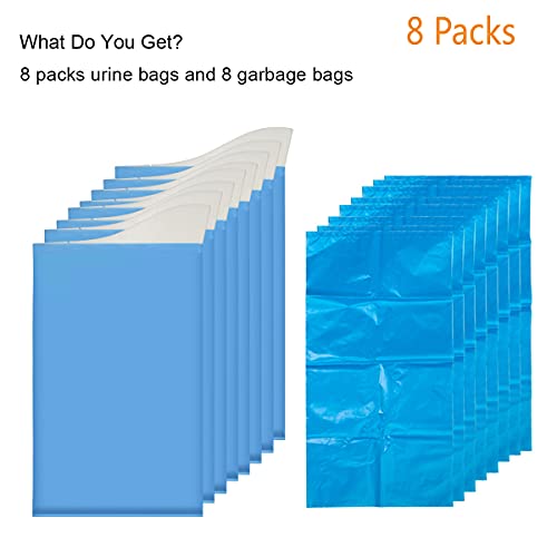 Ifrmmy 8 Packs Travel Disposable Urinals Portable Urine Bag For Kids And Men Women Emergency Toilet Bee Bag For Traveling And Camping, 8 Pcs #TOP6