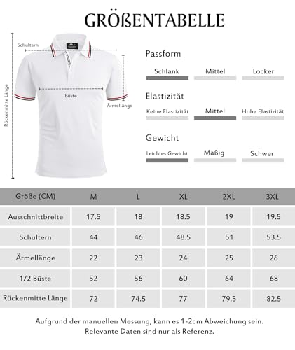 Miniatura 6 de Swisswell Hombre Polo Manga Corta Transpirable Golf Tenis Polo Verano Camiseta Casual