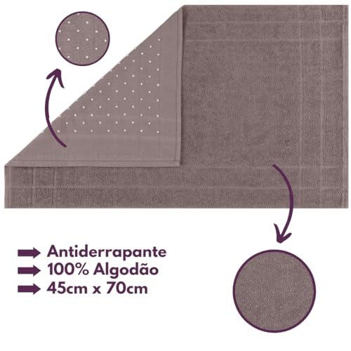 Jogo de Toalhas 2 Banho + 2 Rosto + 2 Piso Luxo 100% Algodão - Cinza