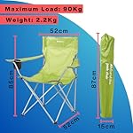 Eurohike Peak Folding Chair With Drinks Holder Arm Rests For Adults Kids Lightweight Portable Compact Ideal For Camping Festivals Picnics Beach Outdoor Events Green