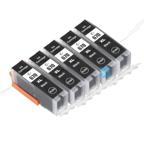 Cartouches d'encre PGI-670 recharge noires compatibles imprimante jet d'encre MG6860 TS8060