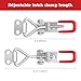 36 Pcs Toggle Latch Clamp Adjustable 330 Lbs Holding Capacity Pull Latch 4001 Heavy Duty Latch Lock Metal Door Latches Sturdy Latches Hardware for Smoker Lid Tool Box(Red, No Lock Hole)