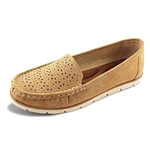 JABASIC Womens Penny Loafers Breathable Slip on Flat Shoes Moccasins