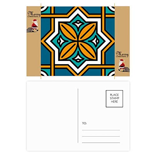 Cartes postales Noël géométrique marocain lot de 20 pièces pour vœux de fin d'année
