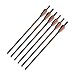 ASODROCK Crossbow Bolts 20 Inch 400 Grain Carbon Crossbow Arrows .003 Straightness with 3 Inch Vanes, Moon Nock (Pack of 6) (.003 Straightness)
