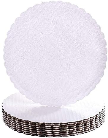 6" White Scalloped Edge Cake Boards, 12 ct.