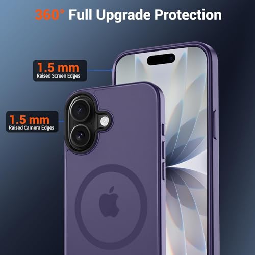 Image of iPhone 17 Magsafe Hard Back Case | Matte Design & 360 Protection | Military-Grade Apple iPhone 17 Cover | Strong Magnet Back - Purple