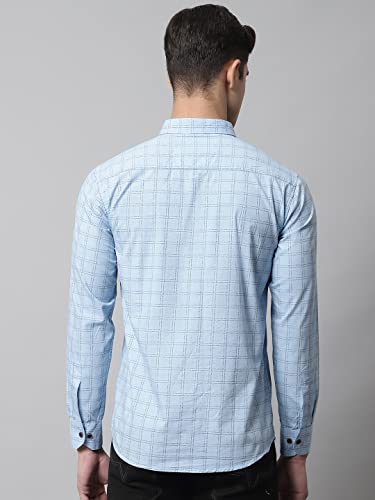 Image of Majestic Man Cotton Checkered Slim Fit Casual Shirt For Men