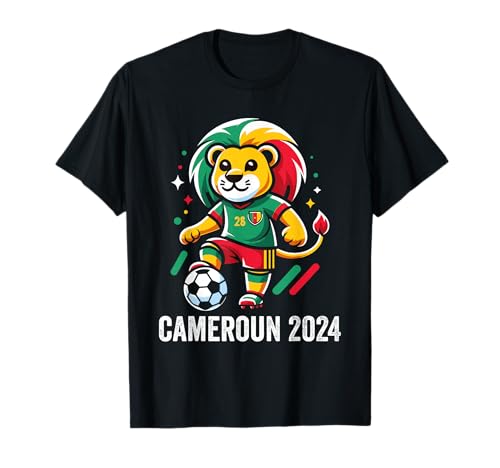 Cameroun 2024 Maillot Lion Camerounais Supporter Football T-Shirt