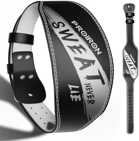 PROIRON 6” Cinturón de Levantamiento de Pesas de Cuero Resistente...