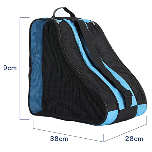 Bolsa de patins com alças ajustáveis, bolsa de de 3 camadas com compartimentos funcionais para tênis
