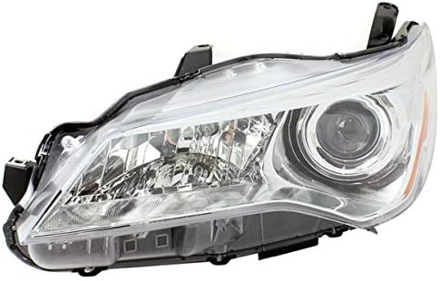 Compatible with CAPA 15-17 Camry Front Halogen Headlight Chrome Interior Bezel with Bulb Left Driver Side