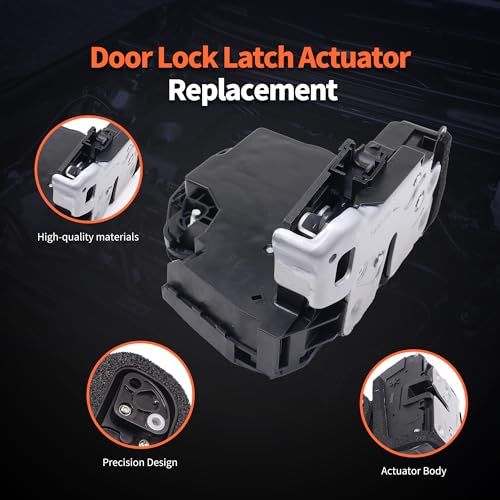 Image of HiSport Rear Left Driver Door Lock Latch Actuator 13597802 Compatible with Chevrolet Cadillac GMC Buick Envision ATS CTS Escalade ESV Suburban Sierra Silverado 1500 2500 3500 HD Yukon XL