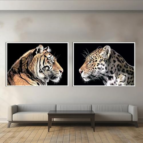 Toile animaux sauvages pour décoration de salon moderne et élégant