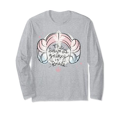 T-shirt Leia Buns de Star Wars pour femme manche longue féministe en coton
