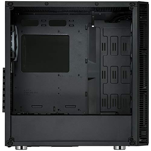 Rosewill Atx Mid Tower Gaming Pc Computer Case 3 Sided Tempered Glass Dual Ring Blue Led Fans Great Cable Management/Airflow - Cullinan V500 Blue #TOP3