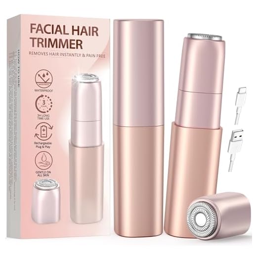iFANZETECH Rasuradora Facial Mujer Afeitadora Facial: Mini Afeitadora Eléctrica, sin Dolor Elimina el Vello Cara, Labios, Barbilla, Mejillas, Frente, para Premaquillaje, USB-C Recargable, Regalo Mujer