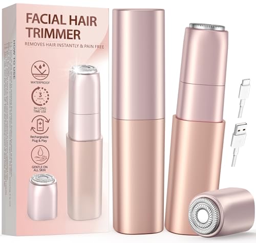 iFANZETECH Rasuradora Facial Mujer Afeitadora Facial: Mini Afeitadora Eléctrica para Cara, Labio, Barbilla, Mejillas, Zona Intima y Corporal USB Recargable Regalos para Mujer