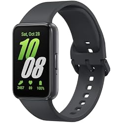 Samsung Galaxy Fit3, Smart Watch, Fitness Tracker, Health Monitoring, Black, 3 Year Extended Warranty (UK Version)